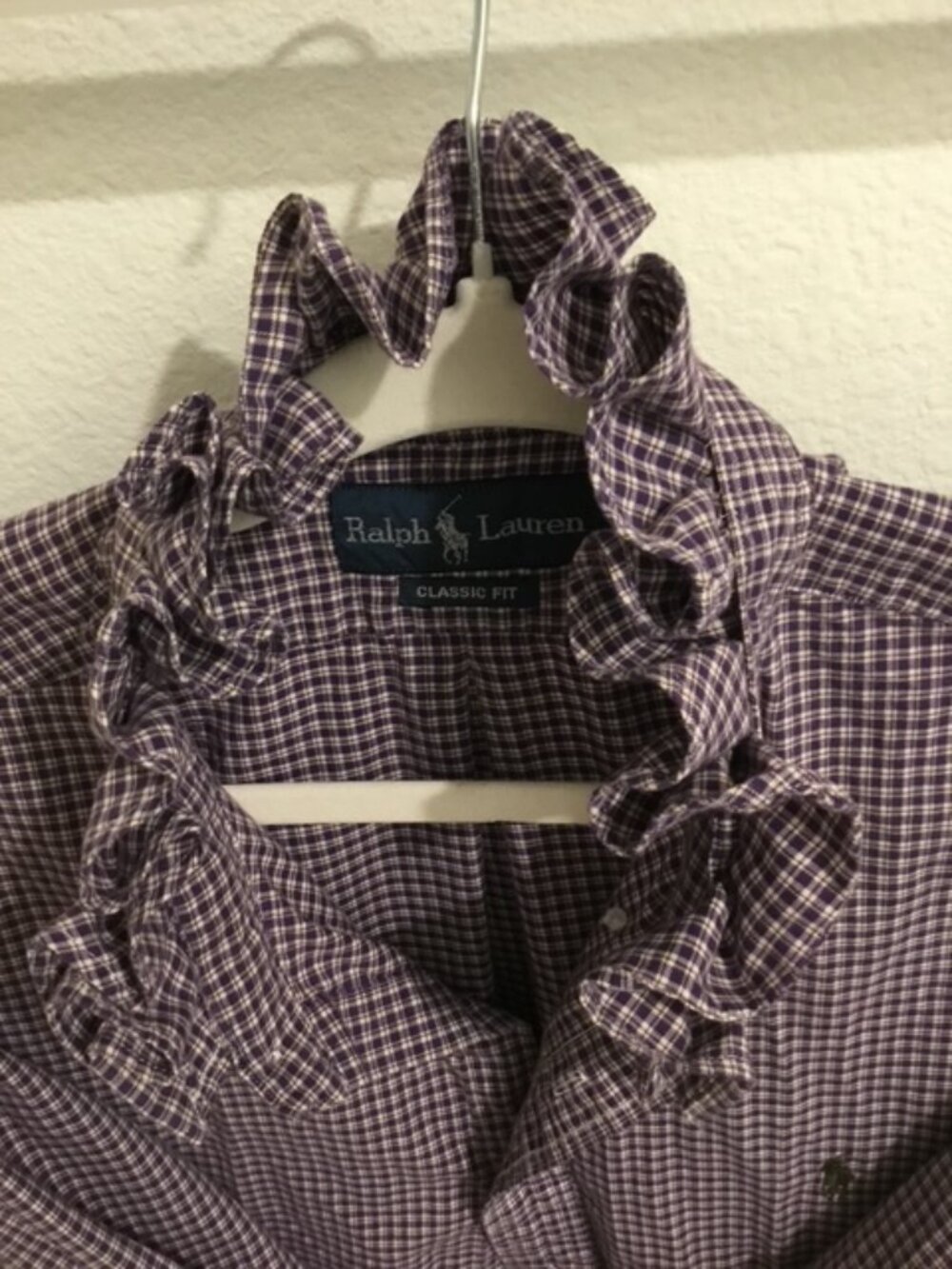Vintage Ralph Lauren Ruffle neck button down - Picture 4 of 5